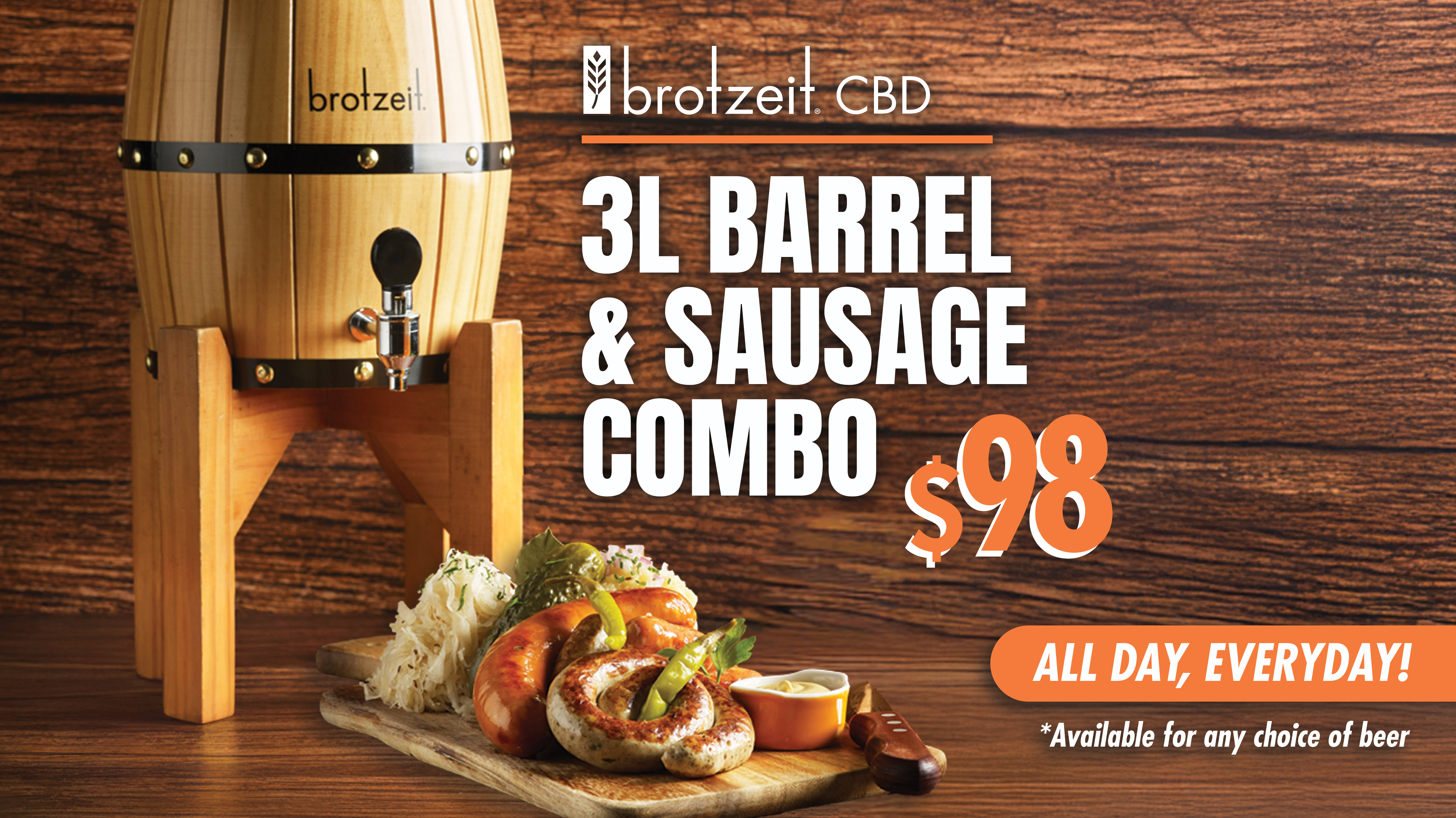 Sausage and Barrel Combo only at Brotzeit CBD!